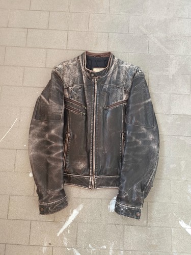 Biker motor style zip faded - zip,