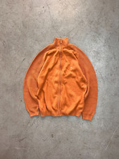 Umberto Rosetti Orange Knit Zip Up, Size L