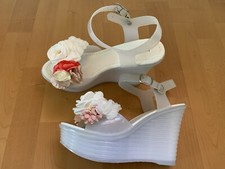 Neu Gummi rubber Latex High Heels Pumps Sandaletten Sandalen Blume 38 