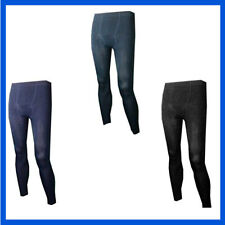 Herren Thermo Microfaser Strumpfhose Winterstrumpfhose Ski Schwarz Blau Grau 