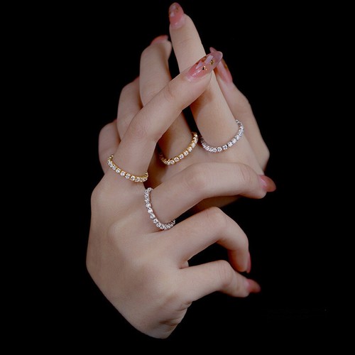 Damen ring zirkonia kette - damen,