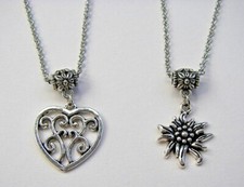 Herz-Kette oder Edelweiß-Kette Oktoberfest Trachtenschmuck Wasen Modeschmuck NEU