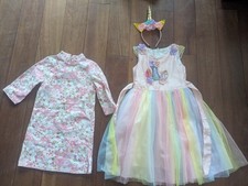 Kostüm Mädchen 104/110 Einhorn Chinesische Kimono