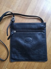 Tristano Onofri, Umhängetasche, Leder, Schwarz, Tadellos 