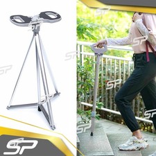 Silber Faltbarer Gehstock mit