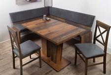 Eckbank Eckbankgruppe Essgruppe MILANO 150 x 180 cm Old Wood Vintage