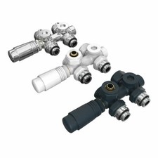 Multiblock Heizkörper Mittelanschluss Thermostatventil Hahnblock Eck Durchgang