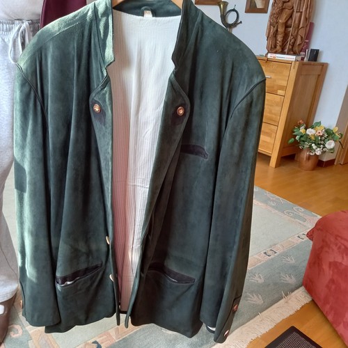 Trachtenjacke aus ziegenvelour - aus,