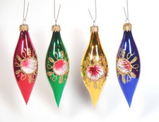 4er Set Christbaumschmuck Glas