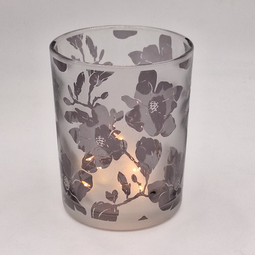 Windlicht glas mit blumen - windlicht,
