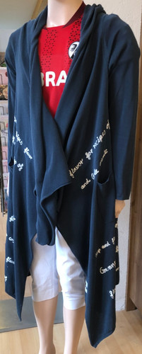 Rundholz umhänge jacke mit - rundholz,