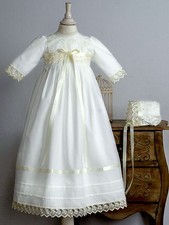 Taufkleid creme 2-tlg.,  Baby*Junge*Mädchen,  Gr. 56-62-68-74-80-86, Baumwolle