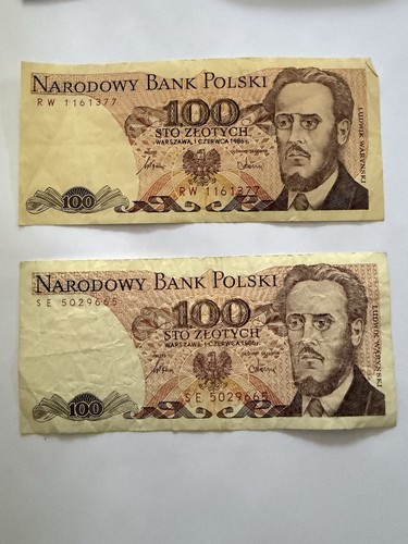 Polnische 100 złoty - polnische, 100-złoty-banknoten