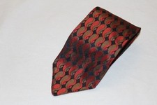 SK0368 ortlepp Hamburg Krawatte 100% Seide blau, rot, gold glänzend gemustert