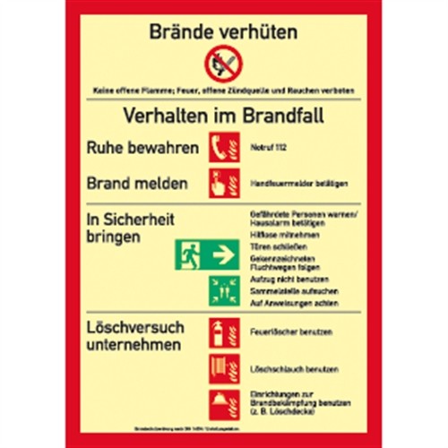 Schild brandschutzordnung mit - schild, brandschutzordnung(mit