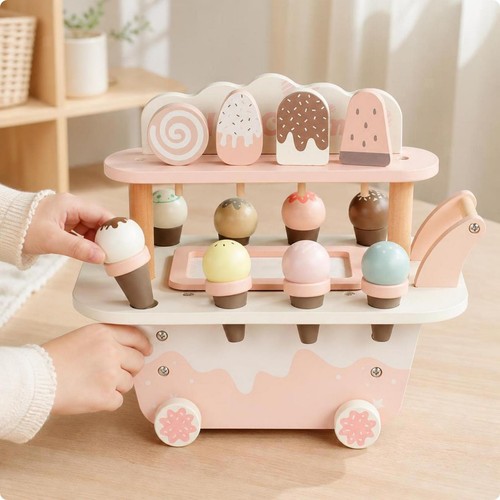 Eiswagen aus holz stabil - eiswagen,