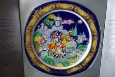 Rosenthal Weihnachtsteller 1985 Björn Wiinblad/Serie Weihnachtslieder/Wie NEU