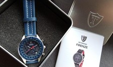 DETOMASO "Firenze" Herren-Chronograph BLAU Lederarmband NEU & OVP  UNGETRAGEN