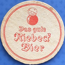 Alter Bierdeckel VK Das gute Riebeck Bier Leipzig um 1936