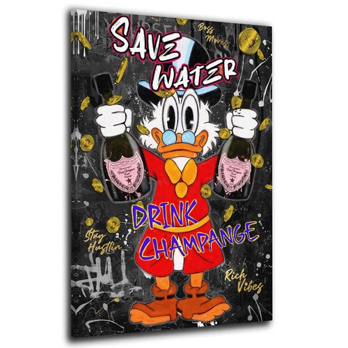 Pop art duck save water - pop,