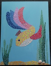Wandbild Fisch Mosaik aus