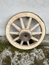 Altes Wagenrad Holz Speichenrad mit Eisenring, 50 Cm, Garten Deko