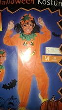 KÜRBIS KOSTÜM KINDER,  Halloween Karneval Fasching Mädchen Jungen Pumpkin 7- 10J