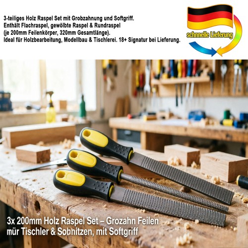200mm holz raspel set - 3x,