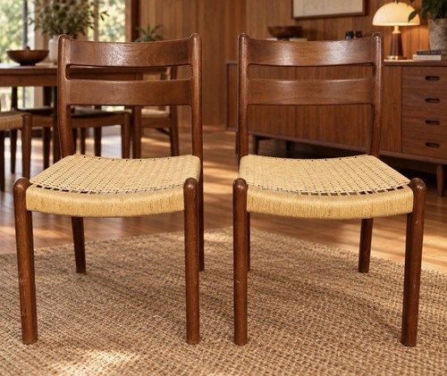 Mid century teak stühle - 2,