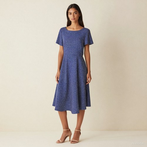 Retro rockabilly midi kleid - rockabilly,
