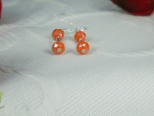 OHRHÄNGER: fac. GLASRONDELLE + GLASSTAB 8x4 mm . 372.34