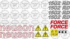 Neuson 1502 RD FORCE Mini Bagger Digger Aufkleber Set Decals