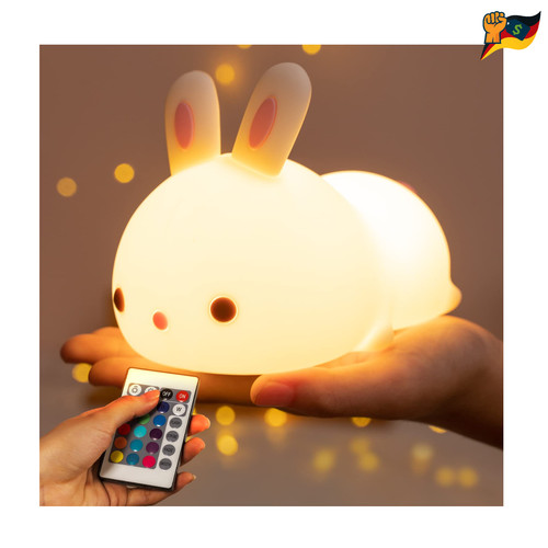 Nachtlicht silikon kawaii hase - silikon,