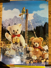 ~1980 alte Werbung Poster Steiff Knopf im Ohr Steifftier Teddybär