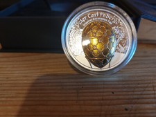 Silbermünze Peter Carl Fabergé Kaiserliches Krönungsei 2024 - Mongolei - 2 Oz PP