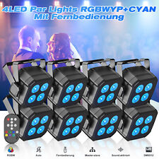 8x 80W RGBWYP+CYAN Par