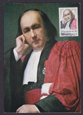 Briefmarken Frankreich 2117 Claude Bernard Physiologe Arzt Medizin Maximumkarte