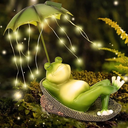 Solar frosch figuren statue - solar,