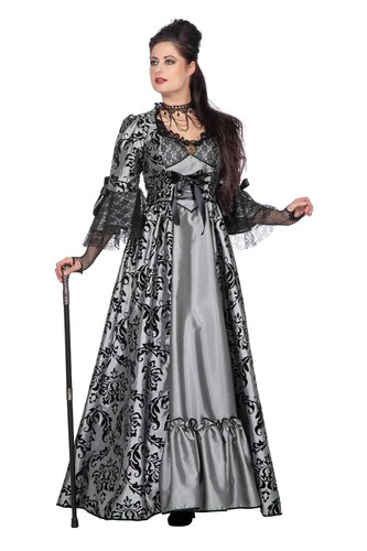 Kleid marquisin grau schwarz - kleid,