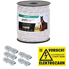 200m Kunststoffseil 6mm Seilverbinder Weidezaunseil Weidezaun Litze Kordel