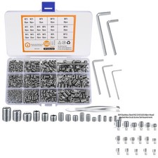 Madenschrauben Set, Inbus, M2-M8, 540 Stück, rostfrei, Schrauben, Innensechskant