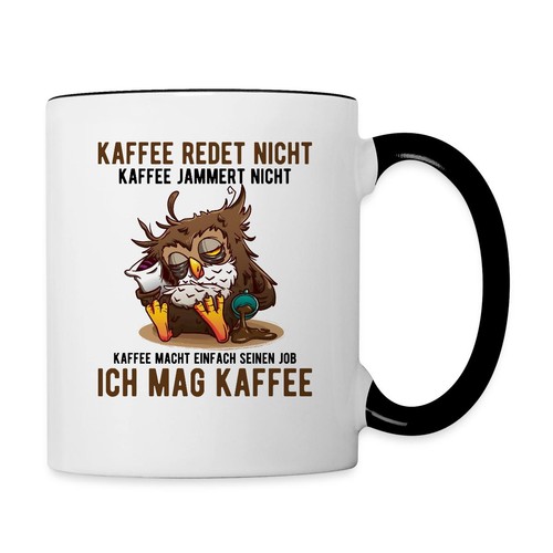 Eule kaffee redet nicht tasse - eule,