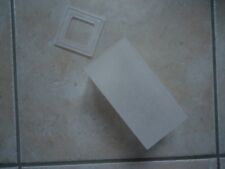 8 Acryl Tischlichter in weiß, rechteckig, transp,, Deckel abnehm.batt. Kerzen