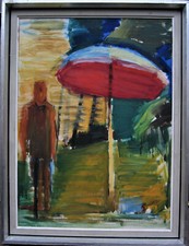 Koloristische Szene mit rotem