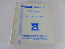 Teilekatalog / Ersatzteilliste Triumph Spitfire 4 Mark I Baujahre 1962 - 1964