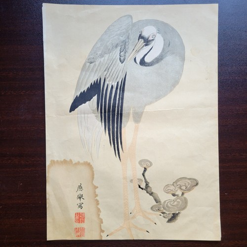 Vintage japanischer kranich - vintage,