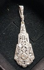 Traumhafter Art Déko Anhänger aus 935er Silber  & Brilliant , Antik - 2,6 Gramm