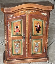 Alter Massiv Holz Puppenmöbel Bauernschrank Kleiderschrank Landhaus Vintage