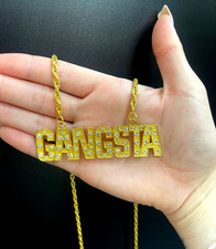 Gangsta Gold Glitzer Halskette