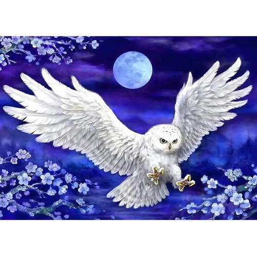 Diamond painting set snow owl - set,